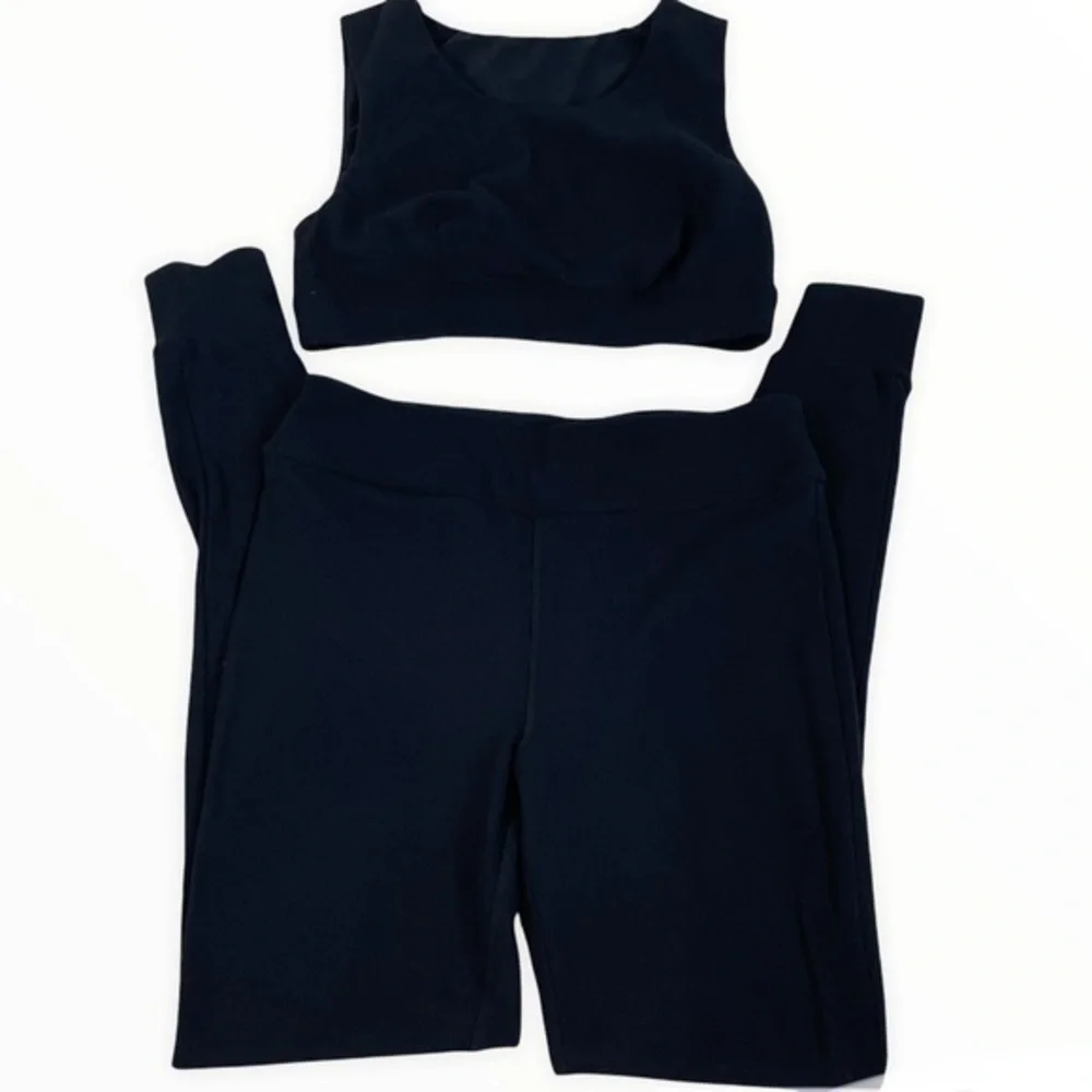 No Ka'Oi Legging Set | High Waist Legging & Crop Top | Women Size 2 | Black